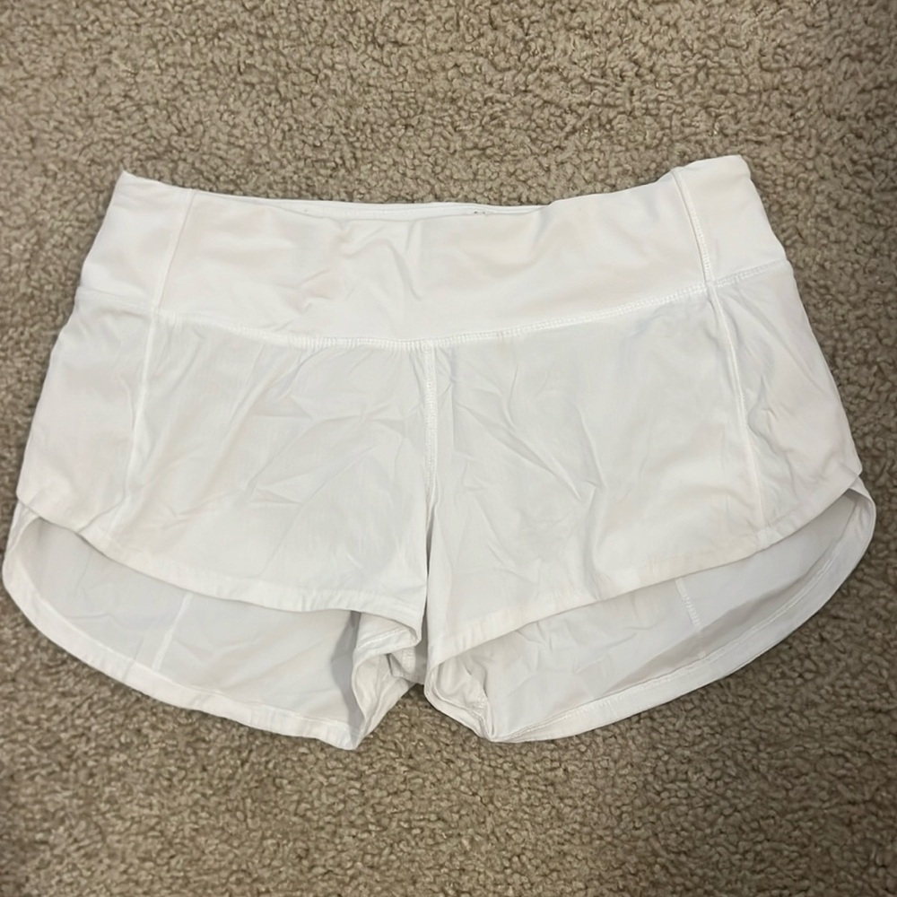 Lululemon Speed Up Short White 2.5 inch